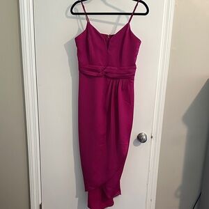 Express Fuchsia High Low Dress
